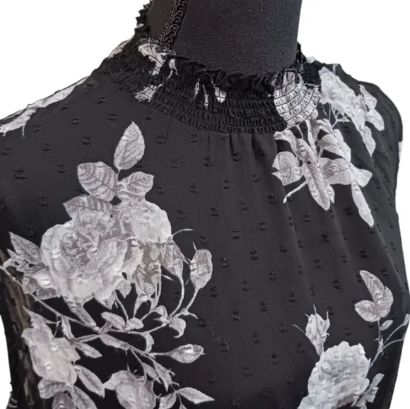 Torrid Clip Dot Mock Neck Midi Dress - Picture 5 of 11